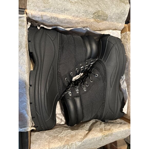 WEATHERPROOF VINTAGE Mens Black Round Toe Platform Duck Boots, Size 12, NIB - Picture 2 of 4